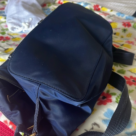 Tory Burch Blue Draw String Backpack - Picture 13 of 13